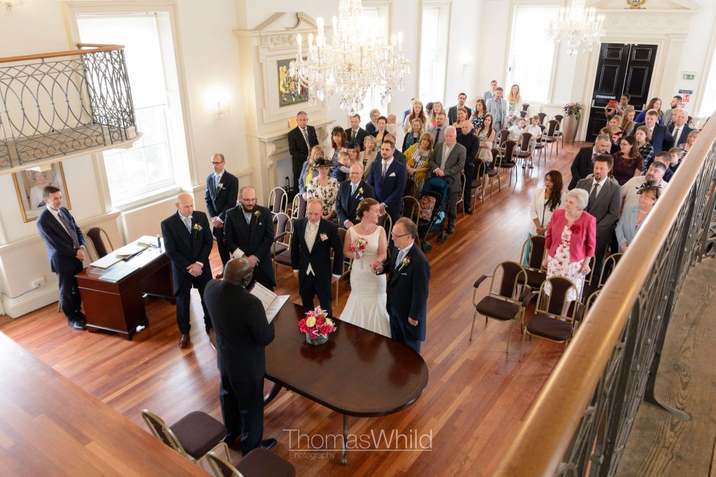 The wedding ceremony viewed from above | Poole Wedding Photographer | Thomas Whild Photography