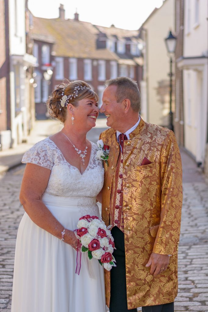 Newlyweds photographed in Poole Old Town | Poole Wedding Photographer | Thomas Whild Photography